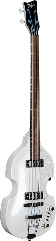 Hofner Ignition Pro Edition Violin Bass Guitar, Pearl White, Body Left Front