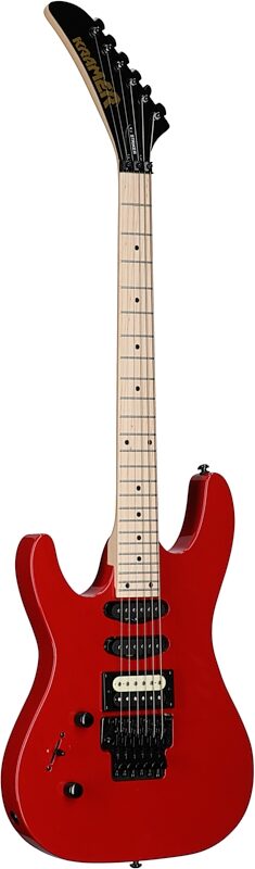 Kramer Striker HSS Electric Guitar, Maple Fingerboard (Left-Handed), Jumper Red, Body Left Front