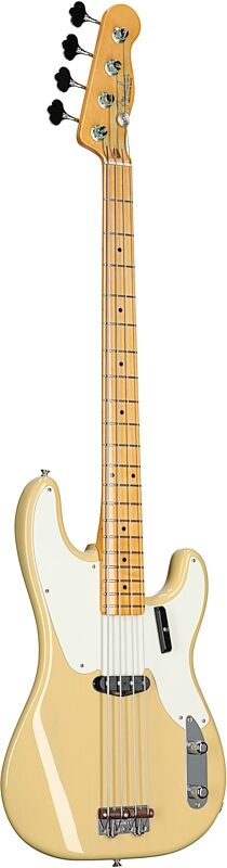 Fender American Vintage II 1954 Precision Electric Bass, Maple Fingerboard (with Case), Vintage Blonde, Body Left Front