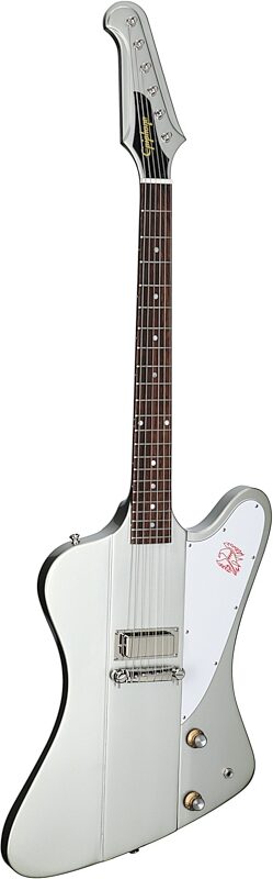 Epiphone 1963 Firebird I Electric Guitar (with Hard Case), Silver Mist, Body Left Front