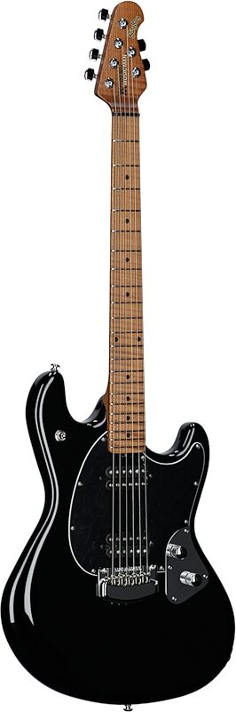 Ernie Ball Music Man StingRay RS Electric Guitar (with Case), Black, Body Left Front