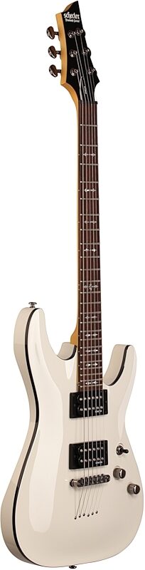 Schecter Omen 6 Electric Guitar, Vintage White, Body Left Front