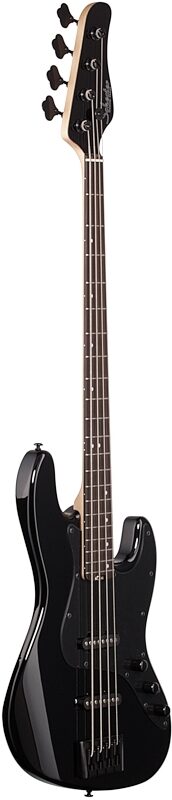 Schecter J4 Electric Bass, Gloss Black, Blemished, Body Left Front