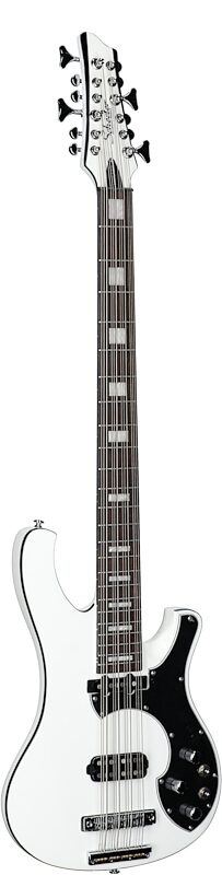 Schecter Stargazer 12 Electric Bass, 12-String, Gloss White, Body Left Front