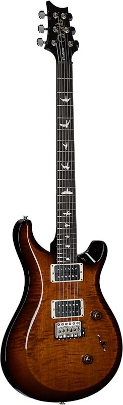 PRS Paul Reed Smith S2 Custom 24 Gloss Pattern Thin Electric Guitar (with Gig Bag), Black Amber, Body Left Front