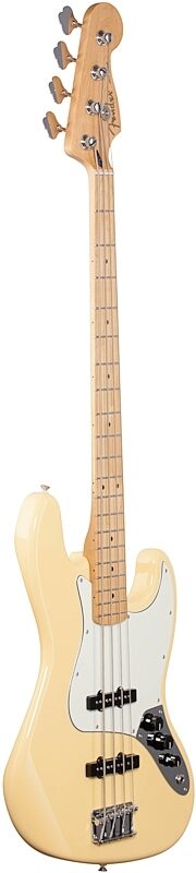 Fender Player Jazz Electric Bass, Maple Fingerboard, Buttercream, Body Left Front