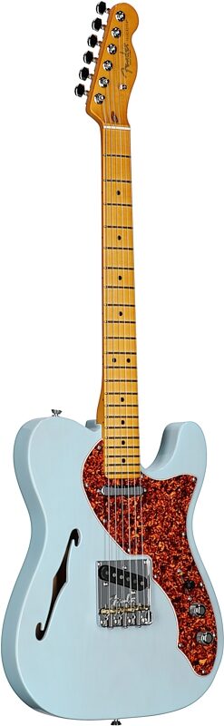 Fender Limited Edition American Pro II Telecaster Thinline Electric Guitar (with Case), Transparent Daphne, Body Left Front