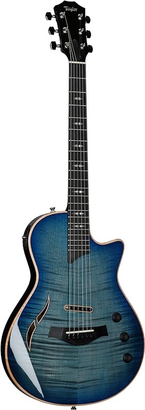 Taylor T5z Pro Armrest Electric Guitar (with Case), Harbor Blue, Body Left Front
