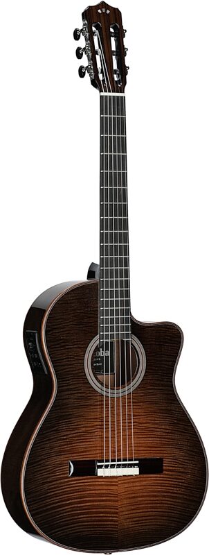 Cordoba Fusion 12 Classical Acoustic-Electric Guitar, Cinnamon Burst, Body Left Front