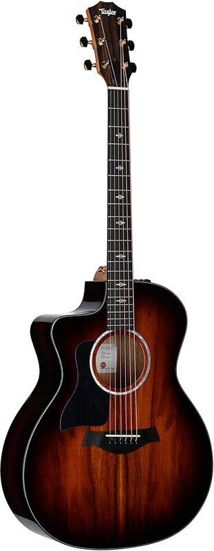 Taylor 224ce-K DLX Grand Auditorium Acoustic-Electric Guitar, Left-Handed (with Case), Shaded Edgeburst, Body Left Front