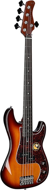 Sire Marcus Miller P5R Electric Bass, 5-String, Tobacco Sunburst, Body Left Front