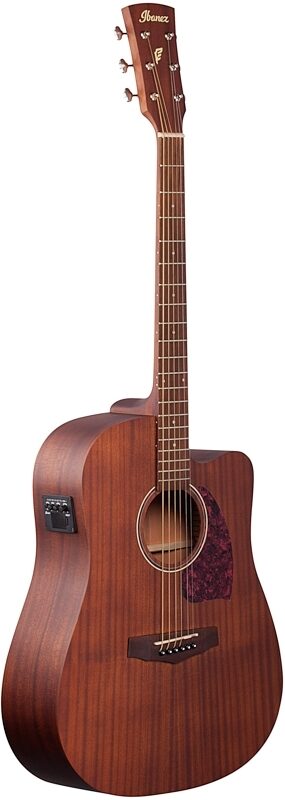 Ibanez PF12MHCE Performance Acoustic-Electric Guitar, Open Pore Natural, Body Left Front