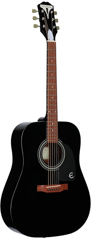 Epiphone PRO-1 Acoustic Guitar, Ebony, Body Left Front