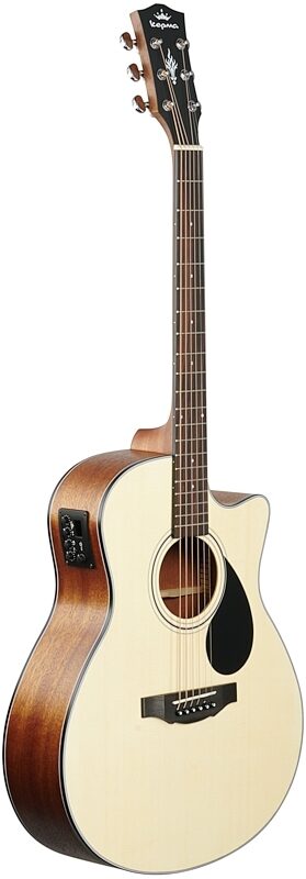 Kepma K3 Series GA3-130 Acoustic-Electric Guitar, Natural Matte, with K1 Pickup, Body Left Front