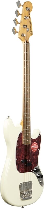 Squier Classic Vibe '60s Mustang Electric Bass, Laurel Fingerboard, Olympic White, Body Left Front