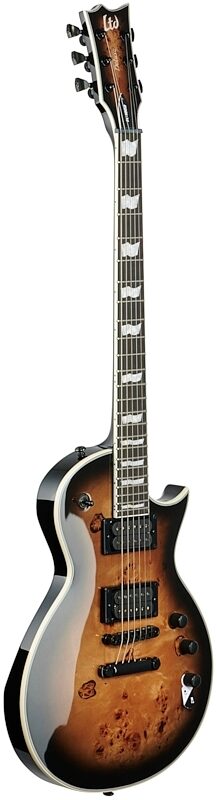 ESP LTD EC-1000 Burl Poplar Electric Guitar, Black Natural Burst, Body Left Front