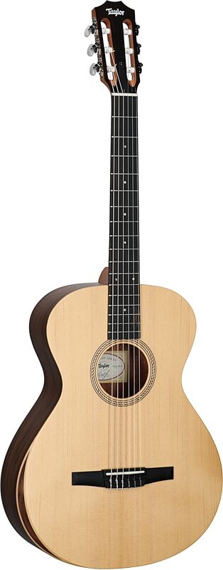 Taylor Academy 12-N Grand Concert Classical Acoustic Guitar (with Gig Bag), Natural, with Gig Bag, Body Left Front