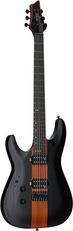 Schecter Rob Scallon C-1 Electric Guitar, Left-Handed, Satin Dark Roast, Body Left Front
