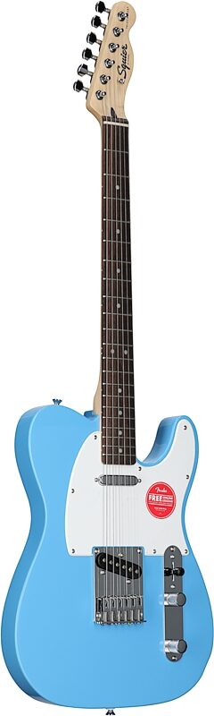 Squier Sonic Telecaster Electric Guitar, with Laurel Fingerboard, California Blue, Body Left Front