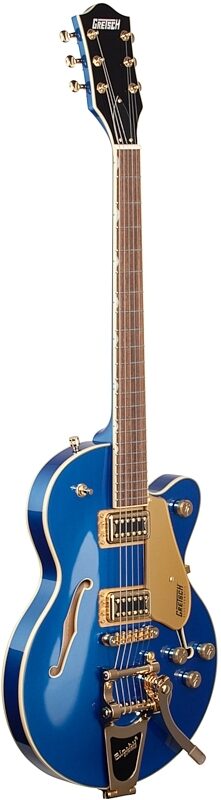 Gretsch G-5655TG Electromatic Center Block Jr Single-Cut Electric Guitar, Azure Metallic, Body Left Front