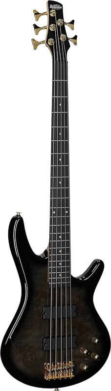 Ibanez GSR205PC Gio Electric Bass, 5-String, Transparent Pale Black Burst, Body Left Front