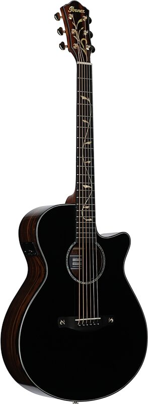 Ibanez AEG550 Acoustic-Electric Guitar, Black High Gloss, Body Left Front