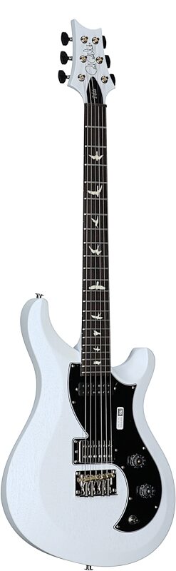 PRS Paul Reed Smith S2 Vela Satin Electric Guitar (with Gig Bag), Satin Pearl White, Body Left Front
