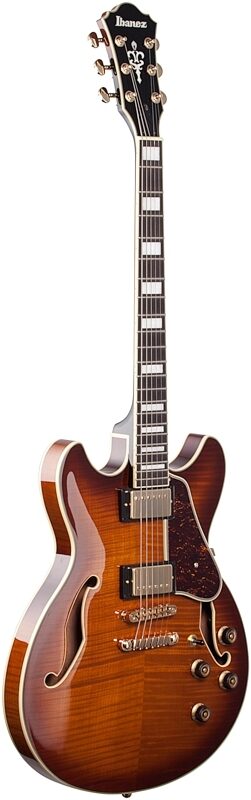 Ibanez Artcore Expressionist AS93FM Semi-Hollowbody Electric Guitar, Violin Sunburst, Body Left Front