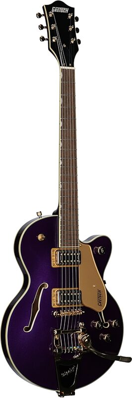 Gretsch G-5655TG Electromatic Center Block Jr Single-Cut Electric Guitar, Amethyst, Body Left Front