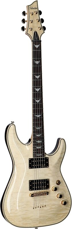 Schecter Omen Extreme Electric Guitar, Gloss Natural, Body Left Front