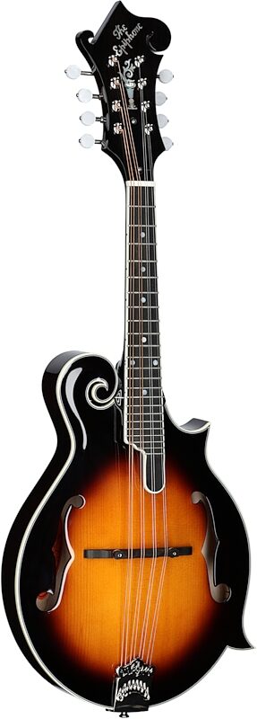 Epiphone F-5G Mandolin (with Case), Cremona Sunburst, Body Left Front