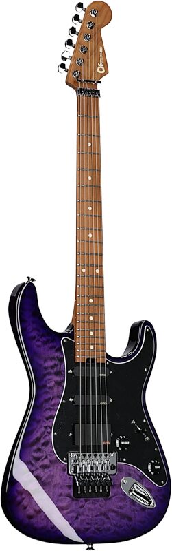 Charvel Marco Sfogli PM SC1 HSS Electric Guitar, Transparent Purple, Body Left Front