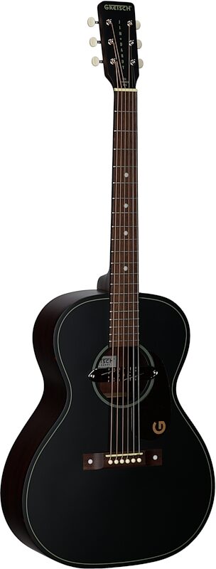 Gretsch Jim Dandy Deltoluxe Concert Acoustic-Electric Guitar, Black Top, USED, Blemished, Body Left Front