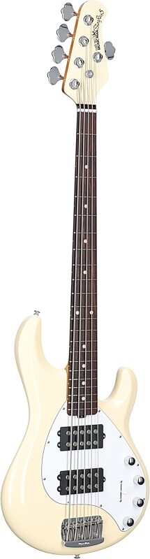 Ernie Ball Music Man StingRay 5 Special HH Electric Bass (with Case), Buttercream, Body Left Front