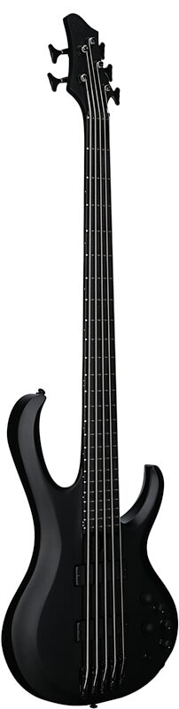 Ibanez Iron Label BTB625EX Bass Guitar, Flat Black, Body Left Front