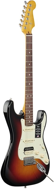 Fender American Ultra Stratocaster HSS Electric Guitar, Rosewood Fingerboard (with Case), Ultraburst, Body Left Front