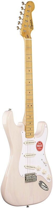 Squier Classic Vibe '50s Stratocaster Electric Guitar, with Maple Fingerboard, White Blonde, Body Left Front