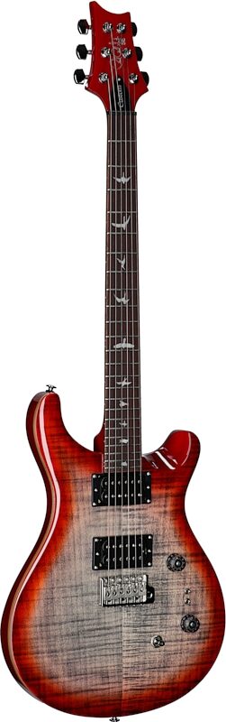 PRS Paul Reed Smith SE Custom 24-08 Electric Guitar (with Gig Bag), Charcoal Cherry Burst, Body Left Front