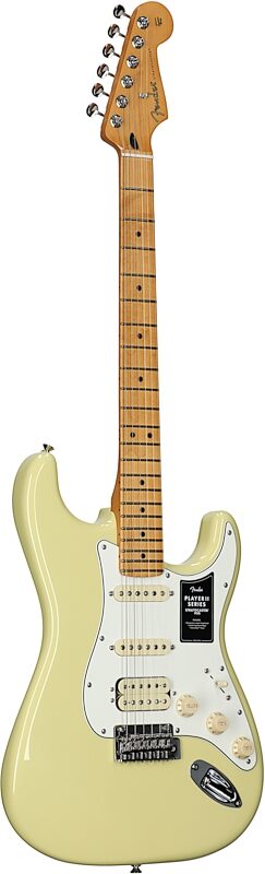 Fender Player II Stratocaster HSS Electric Guitar, with Maple Fingerboard, Hialeah Yellow, USED, Scratch and Dent, Body Left Front