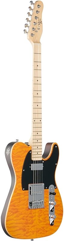 Michael Kelly 1955 Electric Guitar, HH Pau Ferro Fingerboard, Amber, Blemished, Body Left Front
