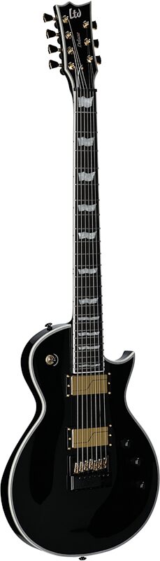 ESP LTD Deluxe EC-1007 Baritone Evertune Electric Guitar, Black, Body Left Front
