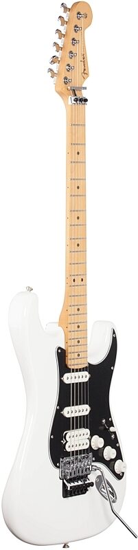 Fender Player Stratocaster HSS Floyd Rose Electric Guitar, with Maple Fingerboard, Polar White, Body Left Front