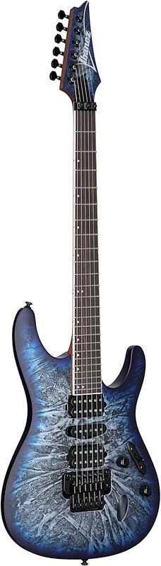 Ibanez S770 Electric Guitar, Cosmic Blue Frozen Matte, Body Left Front