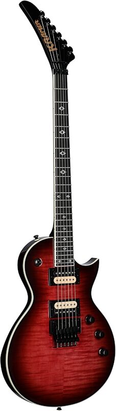 Kramer Assault Figured Electric Guitar (with Gig Bag), Magenta Perimeter, Body Left Front