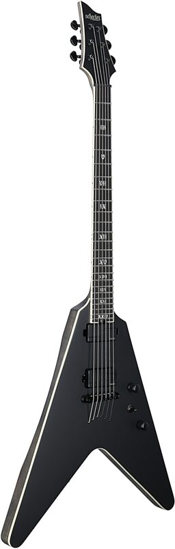 Schecter V-1 SLS Elite Electric Guitar, Evil Twin, Blemished, Body Left Front