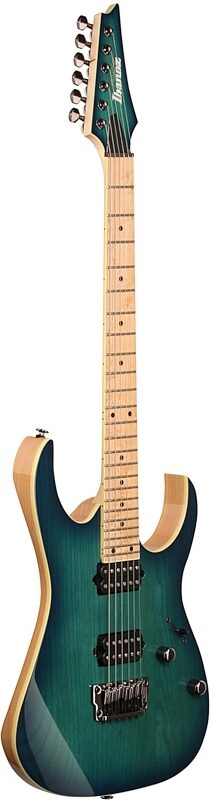 Ibanez Prestige RG652AHMFX Electric Guitar (with Case), Nebula Green Burst, Body Left Front