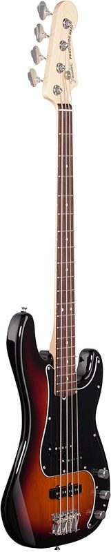 Fender American Performer Precision Bass Electric Bass Guitar, Rosewood Fingerboard (with Gig Bag), 3-Tone Sunburst, Body Left Front