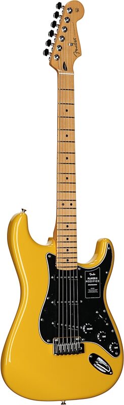 Fender Player II Modified Stratocaster Electric Guitar, Maple Fingerboard (with Gig Bag), Sun Yellow, Body Left Front