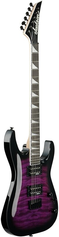 Jackson JS Dinky JS32Q DKAHT Electric Guitar, Transparent Purple Burst, Body Left Front