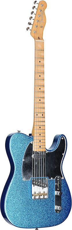 Fender J Mascis Telecaster Electric Guitar (with Gig Bag), Blue Flake, Body Left Front